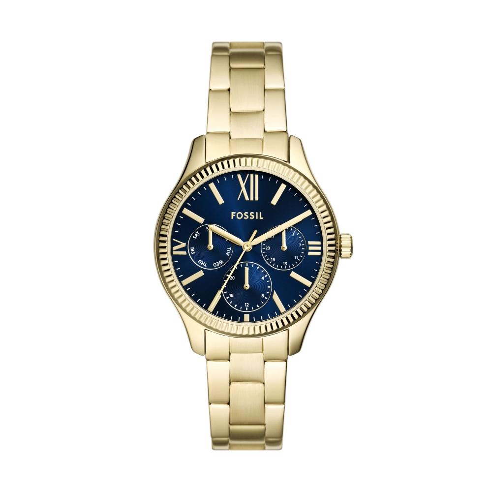 

Fossil Women s Rye Multifunction Gold Tone Alloy Watch gold