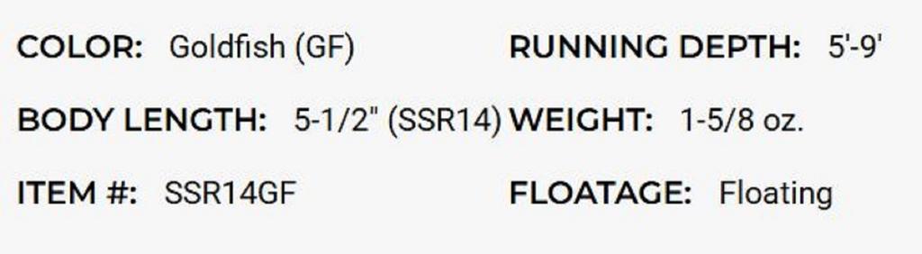 Rapala Super Shad Rap Floating Lure SSR14/GF (7922)