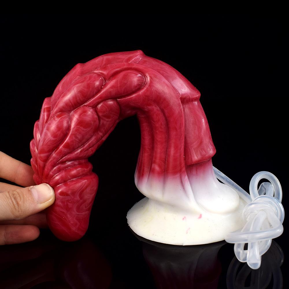 Nnsx Squirting Scales Dragon Dildo With Suction Cup Curve Ejaculating Animal Penis Fantasy Anal Butt Plug Sexy Toys For Women