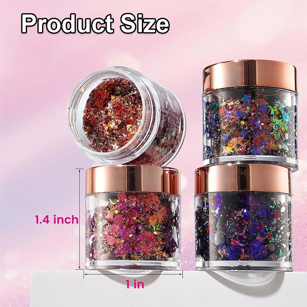 New Mermaid Looks Body Face Glitter Gel Shining Long-Lasting Body Glitter Gel Body Makeup Gel for Hair