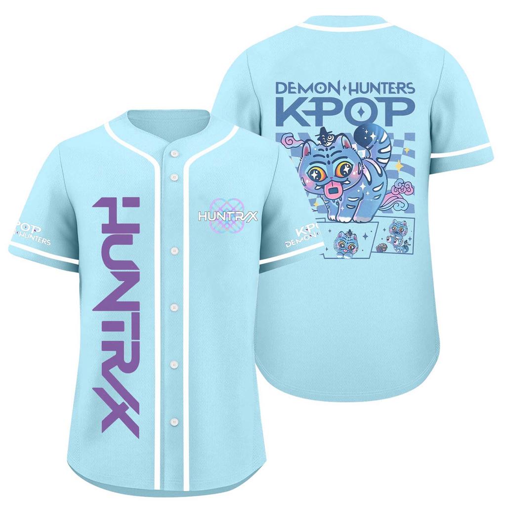 Children's Casual Cartoon Print Short-sleeved Baseball Jerseys Children's Sportswear Top