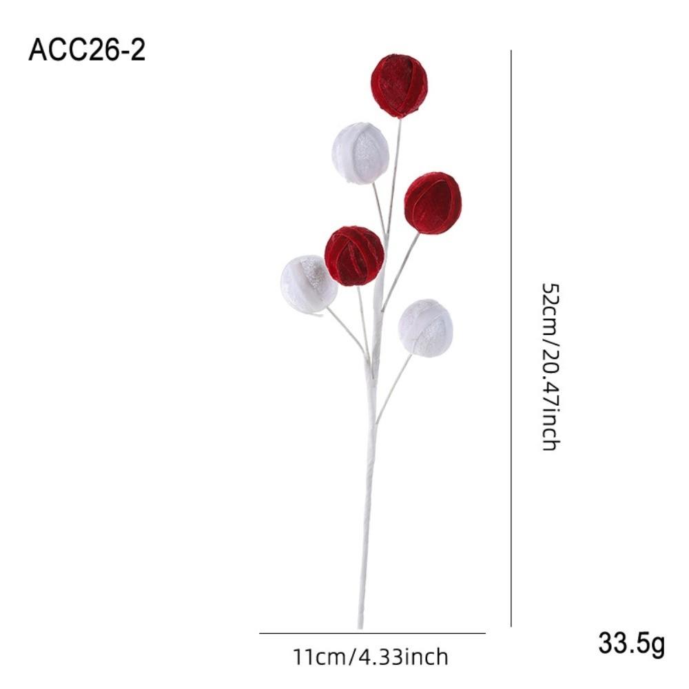 

Simulated Xmas Tree Decorations Flocking Lollipop Christmas Flowers Christmas Tree Decoration B