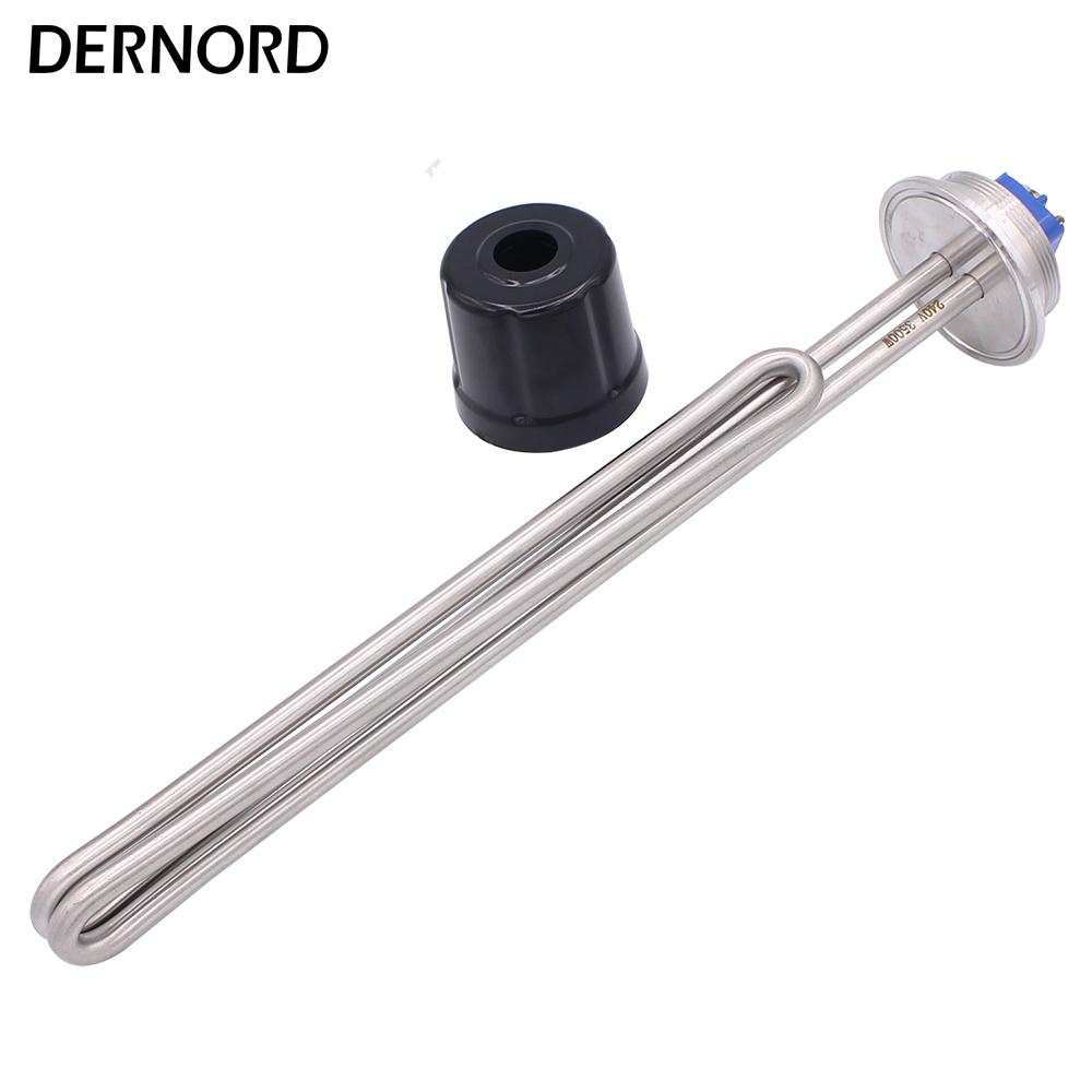 DERNORD 2  Tri clamp Foldback Heating Element 240v Electric Tubular Heater 2.5KW/3.5KW/4.5KW/5.5KW SUS304 2.5kw