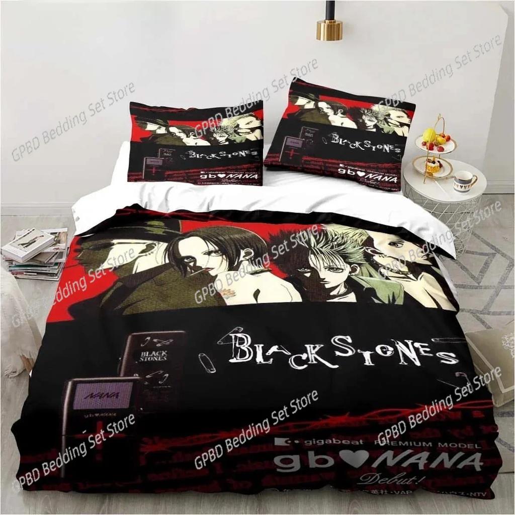 Luxury  New 3D Print Cartoons Black Stone NANA Manga Bedding Set Single Twin Full Queen King Bed Set Bedroom Duvet Cover Sets