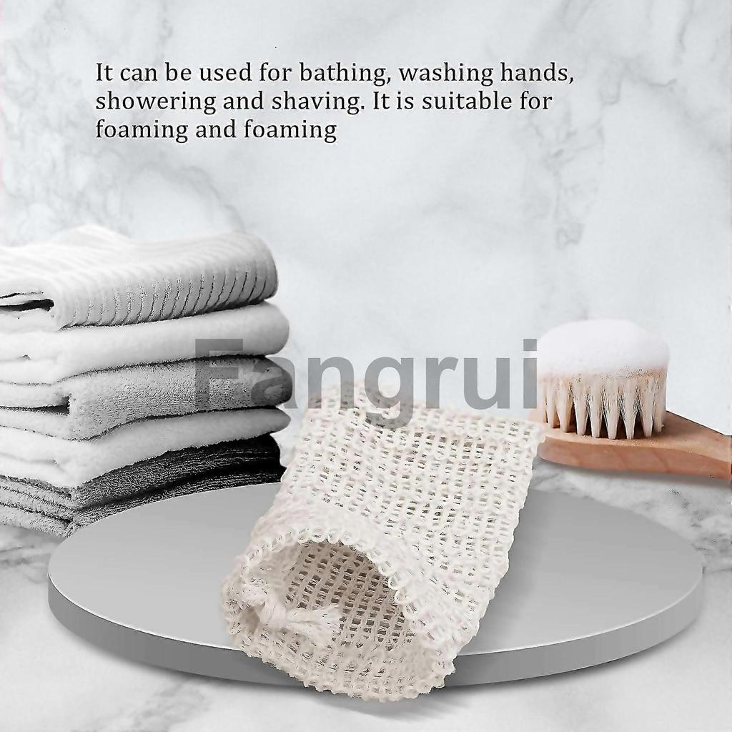 For 10 Pack Natural Sisal Soap Bag Exfoliating Soap Saver Pouch Holder
