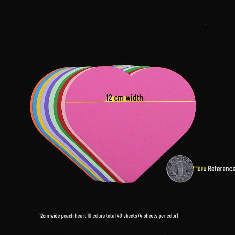 Carton colorat gros: Forme de Inimă, Stea, Floare de Prun și Rotunde pentru Origami și Meșteșuguri pentru Copii