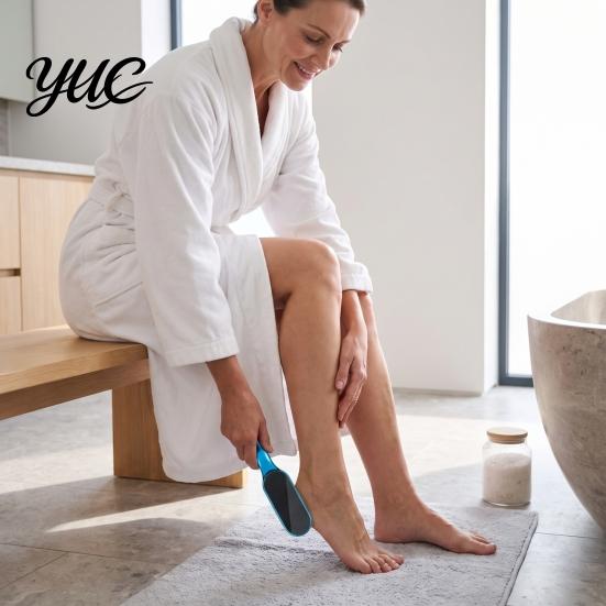 Nanometer Foot File with Ergonomic Handle, Callus Remover Rasp, Heels Rough Skin Hard Cracked Scrubber, Care Pedicure Tool Feet Smoothing
