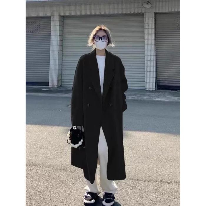 Women s Hepburn Style Woolen Coat - Petite, Thickened, Warm, Korean Style (2025 Autumn/Winter) 2XL