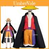 Cosplayová sada pro muže z One Piece Země Wano s Monkey D. Luffy a kloboukem