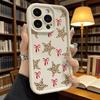 Leopard Print Stars with Bows Phone Case For Samsung Galaxy S23 S24 S25 S26 Ultra S22 S21 S20 Plus FE A35 A54 A55 A56 Soft Cover