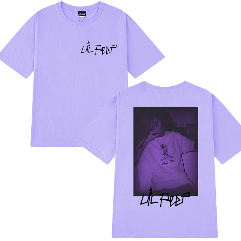 Lil Peep T-shirt vintage a maniche corte per fumatori Unisex Donna Hip Hop Oversize streetwear Unisex Abbigliamento 100% Cotone T-shirt