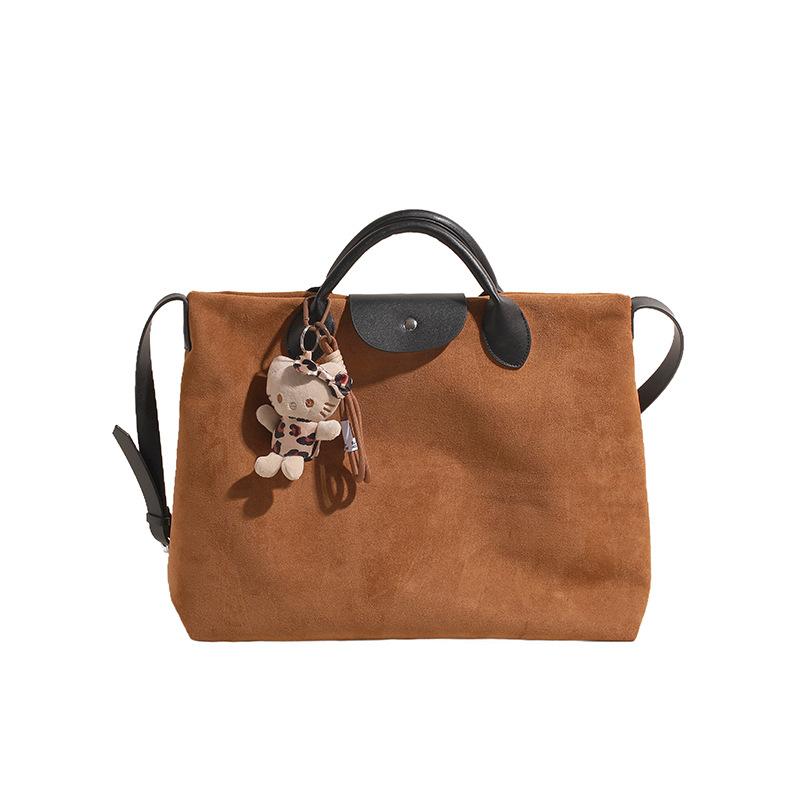 Large Capacity Retro Portable Tote Bag Women's New High-end Shoulder Messenger Commuter Bag