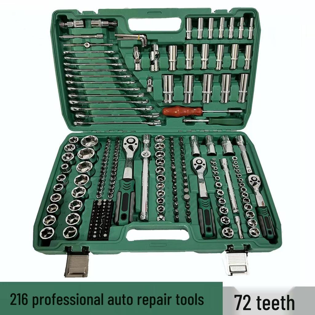 150-teiliges Autoreparaturwerkzeugset: Steckschlüssel & Kombinationswerkzeuge