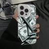 Pink Printed Dollar Bills Phone Case for iPhone 17 16 15 14 13 12 11 16E Series Pro Max Plus Double Layer Protection