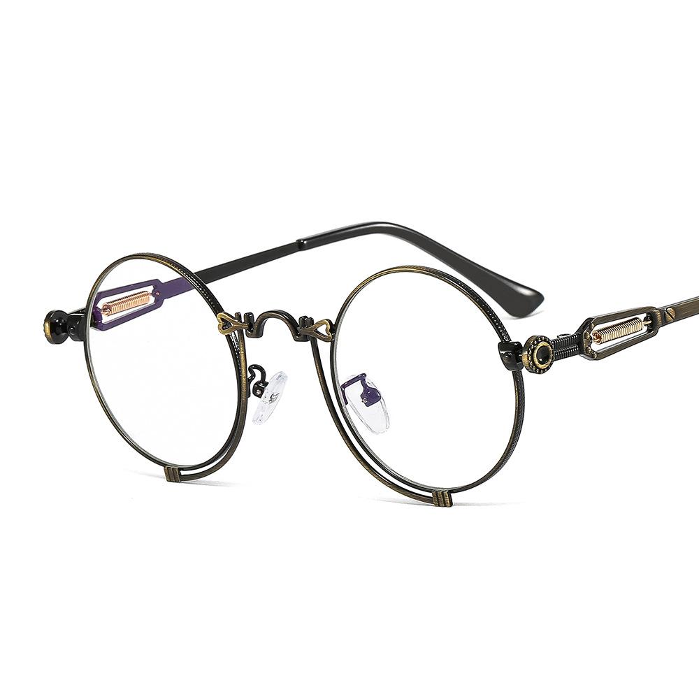 Classic Steampunk Unisex Sunglasses Latest Designer Round Glasses for Men and Women Vintage Brand Punk Shades