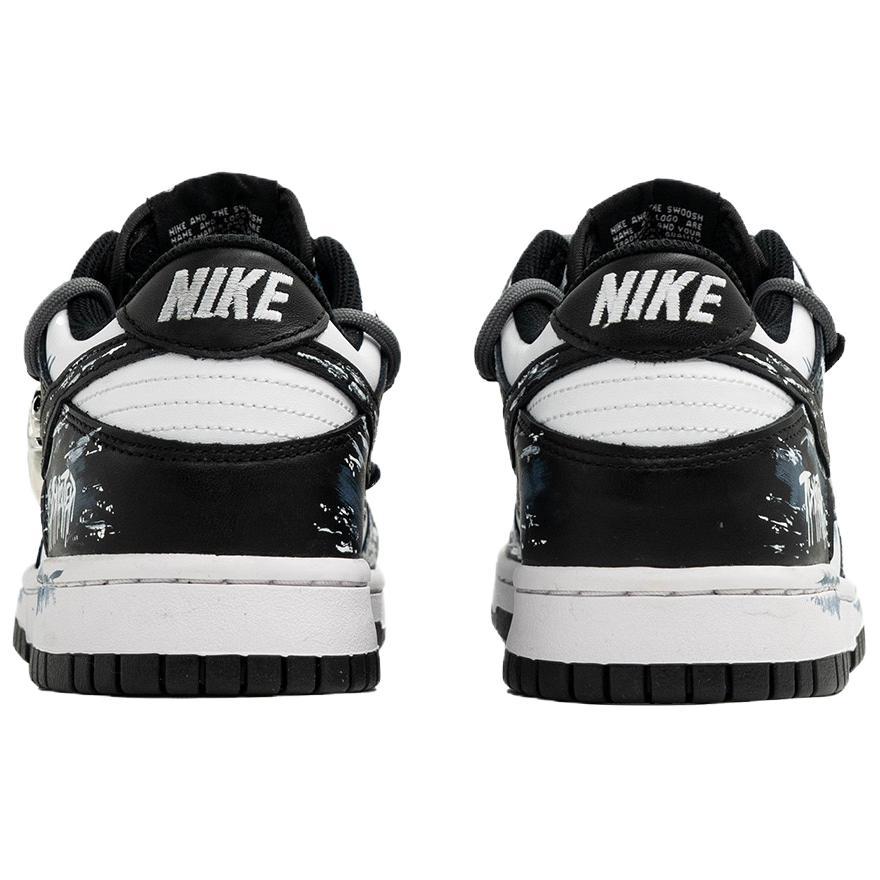 Nike Dunk Kaleidoscope, Pete de Cerneală, Geantă de Cumpărături Rezistentă la Abraziune Pantofi Skateboard Low top Bărbați Negru Albastru Alb DD1391-100(Team1023-S-BOX)