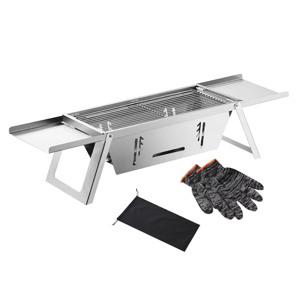 Edelstahl Grillofen Outdoor Holzkohle Klappgrillgestell Haushalt Kleiner Klappkohle Grillspießofen bbq