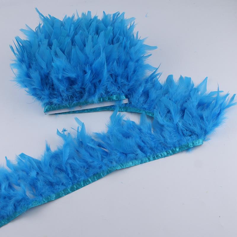 1M White Turkey Marabou Feathers Trim Ribbon Natural Feather For Diy Crafts Wedding Party Sewing Christmas Decoration