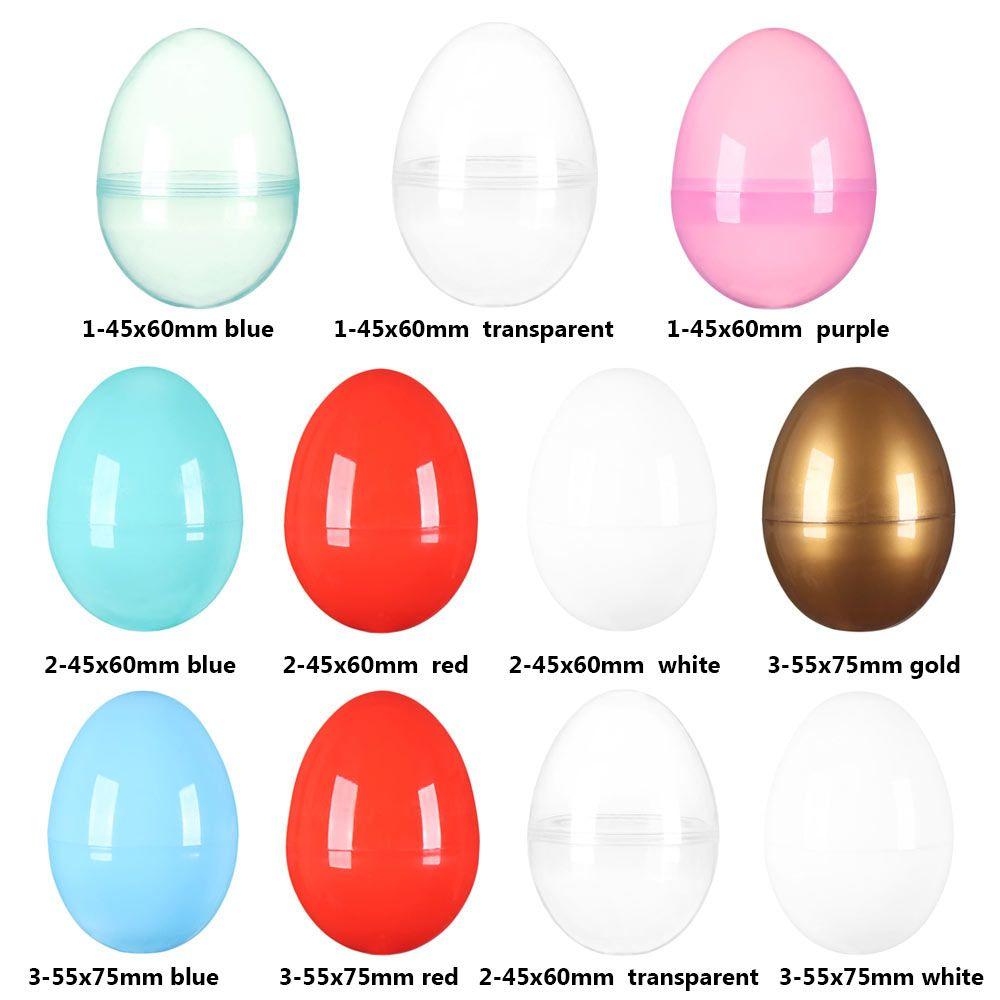 1pcs Funny Decoration Easter Decor Add Treats Easter Eggs Fillable Egg Plastic Party Decor