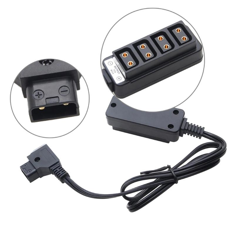 D-Tap Male Plug To One Point Four Female Distributor Battery Conversion Cable D-Tap Male To 4 Port Female Adapter