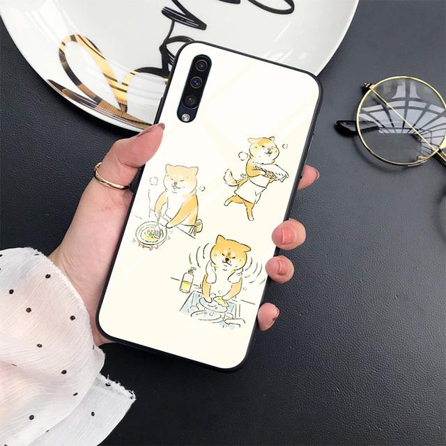 Cute Corgi Dog Case For Samsung Galaxy A52 A71 A72 A73 A53 Tempered Glass Cover For Samsung A13 5g A03 A22 A21s A03 Core A42 A70
