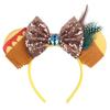 Trip Mickey Ears Headband For Girls Women Sequin Castle 5"Bow Hairband Festival Party Cosplay DIY Hair Accessories