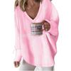 2025 European & American Women's Solid Color Knit V-Neck Sweater