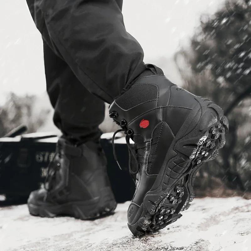 New Men Tactical Boots Waterproof Safety Hunting Hiking Shoes Outdoor Anti-Slip Male Army Boot Brand Training Climbing Shoe Work