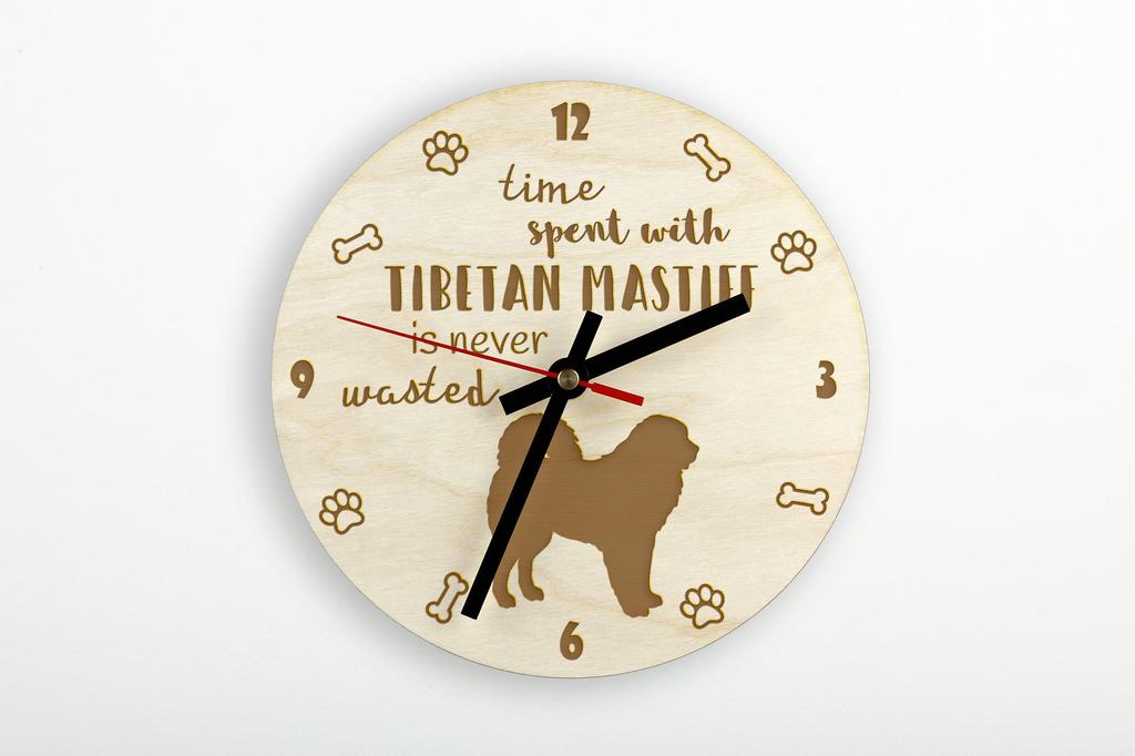 Tibetan Mastiff, Do Khyi - Clock with Dog, Wooden Clock with Engraving, Personalised Clock by Art-Dog