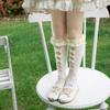 Ballet Inspired Lace Trim Leg Warmer for 3-13Y Girls Stretchy Ribbed Cuffs Soft Combed Cotton Leggings Accessories