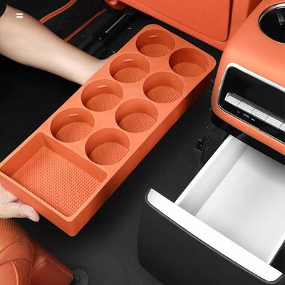 For Li Lixiang L9 2025 2025 Car Refrigerator Storage Box Cup Holder Non-slip Protect Silicone Holder Container Car Accessories