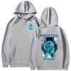 Bluza z kapturem z nadrukiem albumu rapera PLK MENTAL Męska Damska Vintage Moda Bluza z długim rękawem Odzież Hip Hop Bluzy z kapturem