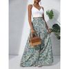Cross-Border Bohemian Style Autumn New Fashion Leaves Print Loose Casual Elastic High Waist Wide Leg Pants Trousers