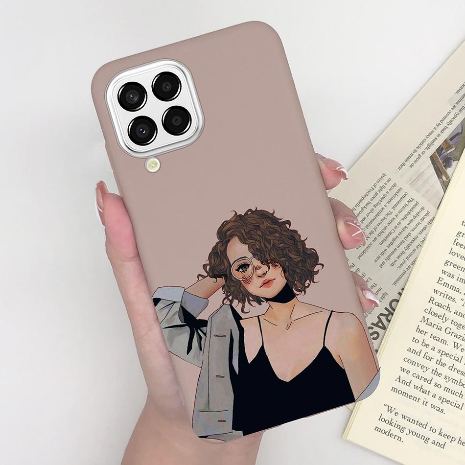 For Samsung Galaxy M33 5G Case Heart Cartoon Silicone Matte Shockproof Phone Cover For SamsungM33 GalaxyM33 M 33 Funda Shell TPU