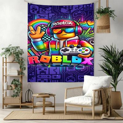 Roblox Vægdekoration Vægtæppe Kunst Til Kæledyrs Mindesmærke Fødselsdag Bryllupsfest Baggrund Familiegave