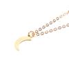 2 Stück Charm Mond Sonne Paar Halskette Edelstahl Mond Sonne Anhänger Gliederkette