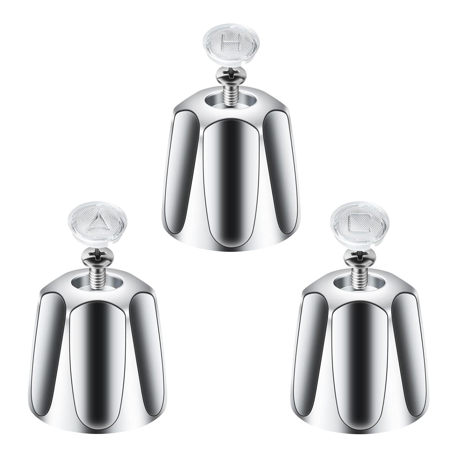 

Практичные Прочные Пластиковые Ручки для Душа Сменный Набор из 3 Удобные для Смесителей с Матовым Дизайном Легкая Установка