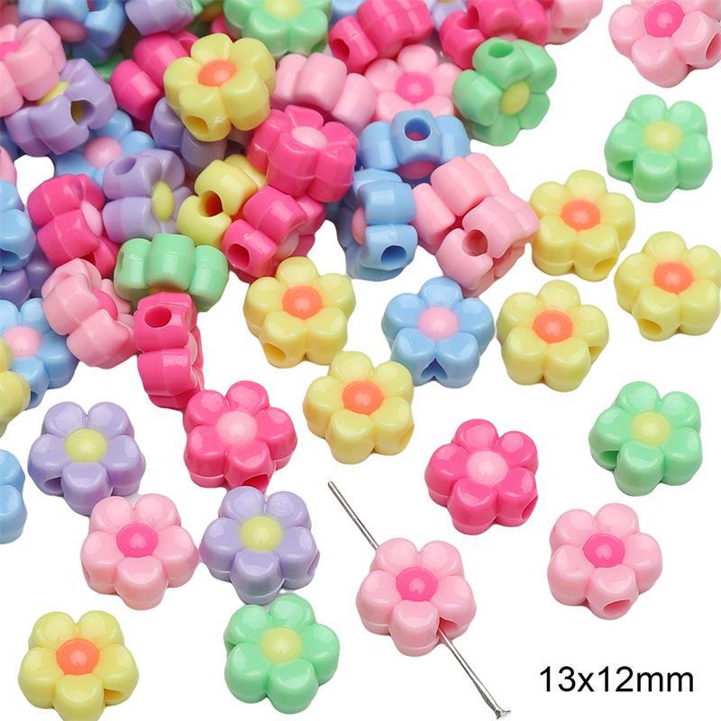 

Набор для самостоятельного изготовления ожерелья и браслета «Четырехлистный клевер» с акриловыми бусинами Small flower, 13x12mm, 10 pieces