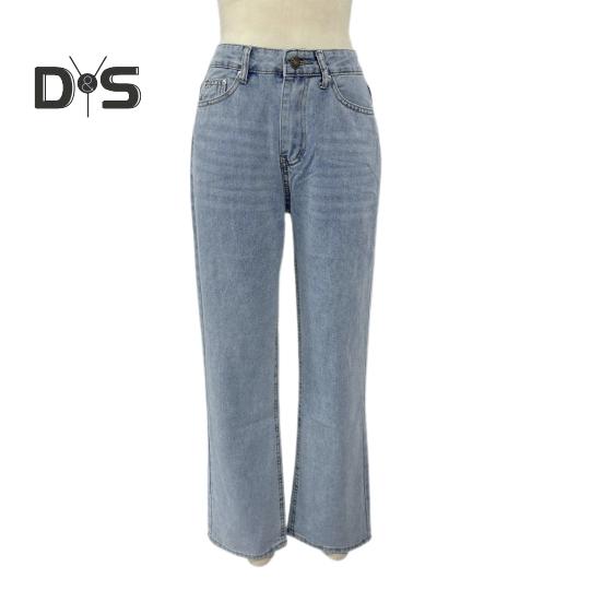Wide Leg Jeans for Women High Waist Stretchy Denim Pants with Pockets Casual Straight Leg Jean Trousers