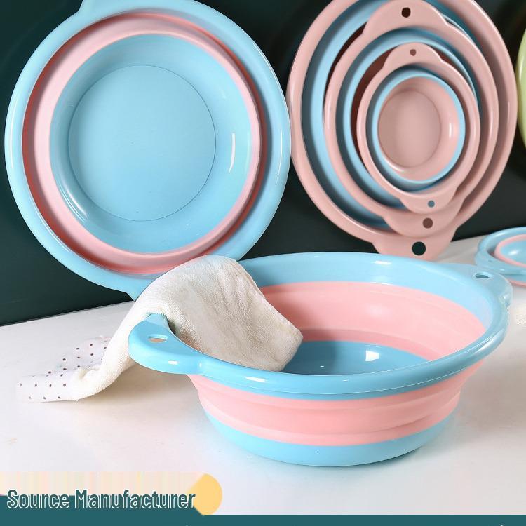 Portable Silicone Foldable Wash Basin - Large, Durable, Multi-purpose for Dorm or Foot Use