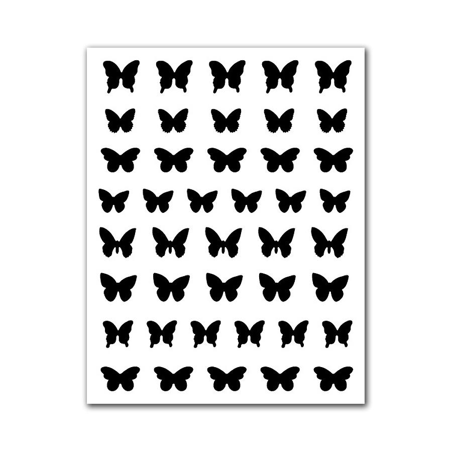 Nail Art Airbrush Sticker Stencil Hollow Heart Butterfly Bear Star French Template Nail Stickers Manicure Tool