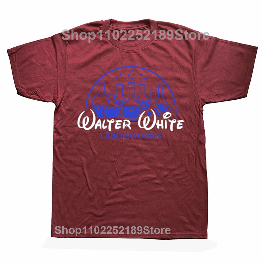 Men's Walter White Laboratories T Shirt Breaking Pinkman Bad Heisenberg Mr White Cotton Tops T-Shirts Breaking Bad Tees