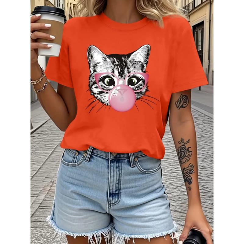 3D Printed Women's Short-sleeve T-shirt, Plus-size Women's Clothing, Fashionable and Versatile, Casual, Everyday Wear
