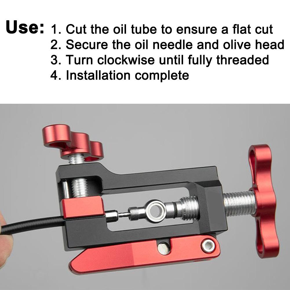 Cycle Hydraulic Hose Cutter and Needle Insertion Tool for Precision Cutting and Installation in Hydraulic Brake Systems