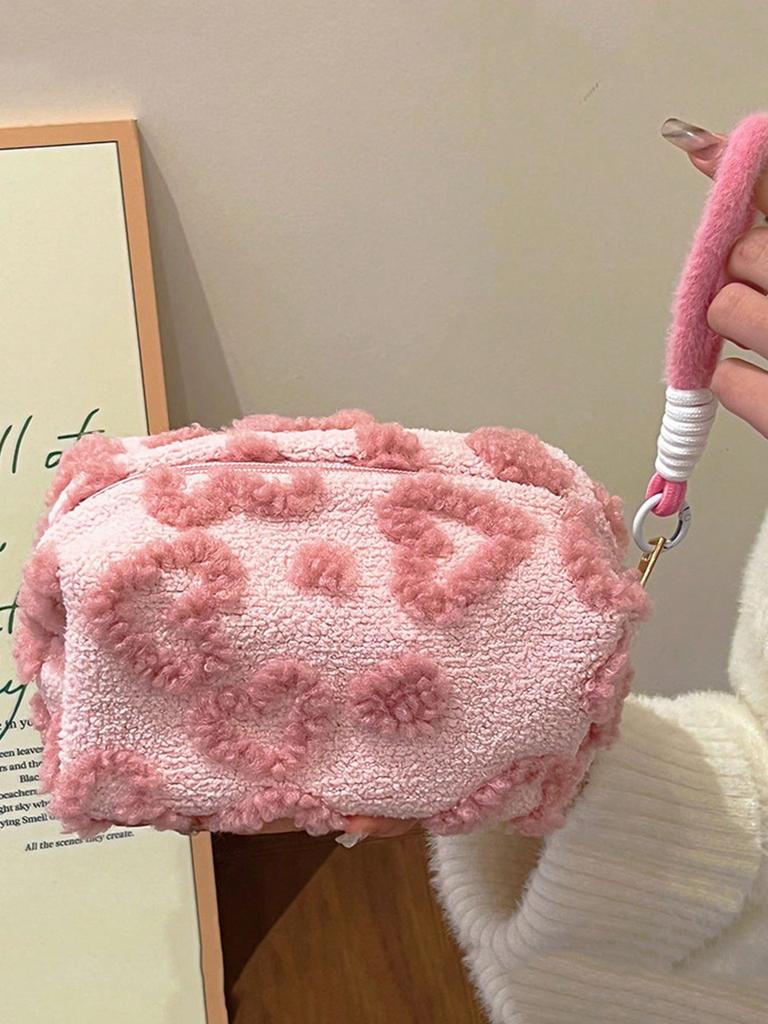 Cute Teen Plush Bag, Large Capacity Adorable Cosmetic Storage Pouch,  Makeup Bags, Travel Essential, Small Makeup Bag