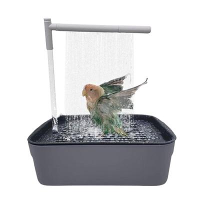 Bird Bath Indoor Automatic Parakeet Bird Bath Shower Rechargeable Tub with Circulating Faucet Pet Supplies Bathing Accessories