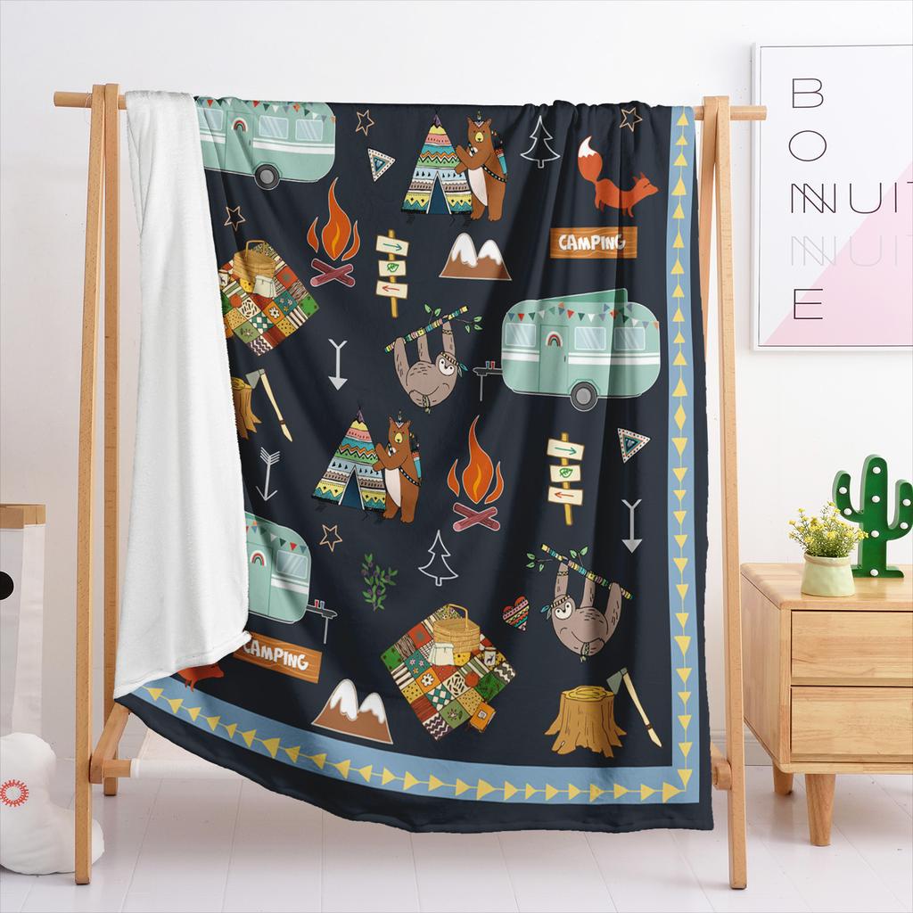 Blanket Flannel Blanket Animal Plant 3D Digital Printing Blanket Blanket