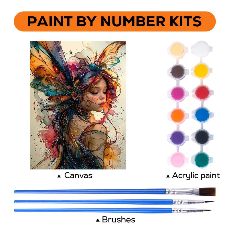 DIY Digital Oil Painting: Dopamine Girl Acrylic Paint Set