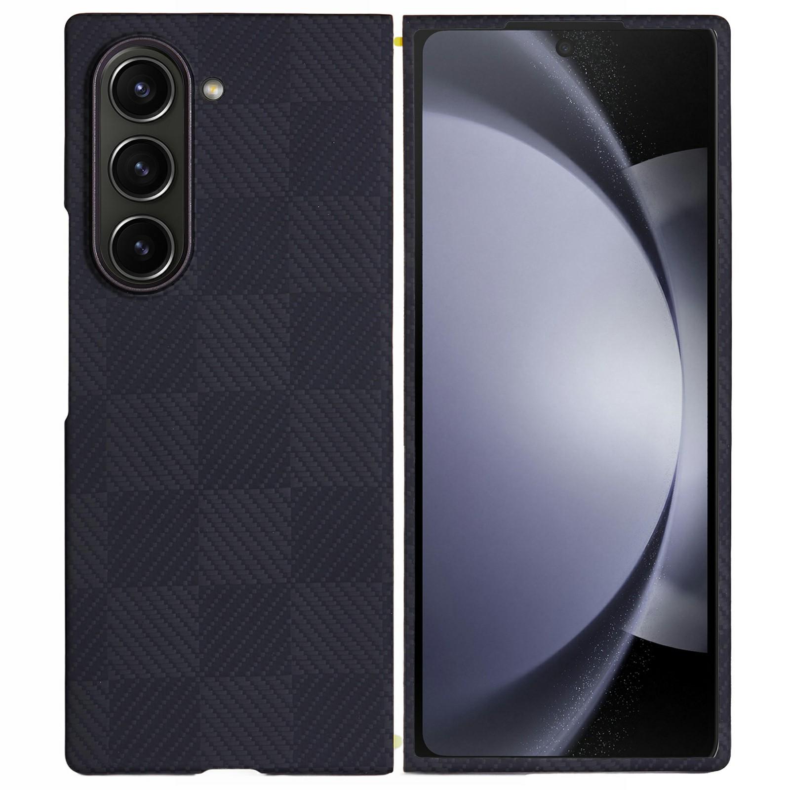 

For Samsung Galaxy Z Fold5 5G Case Carbon Fiber Texture Aramid Fiber Phone Cover Compatible with MagSafe A
