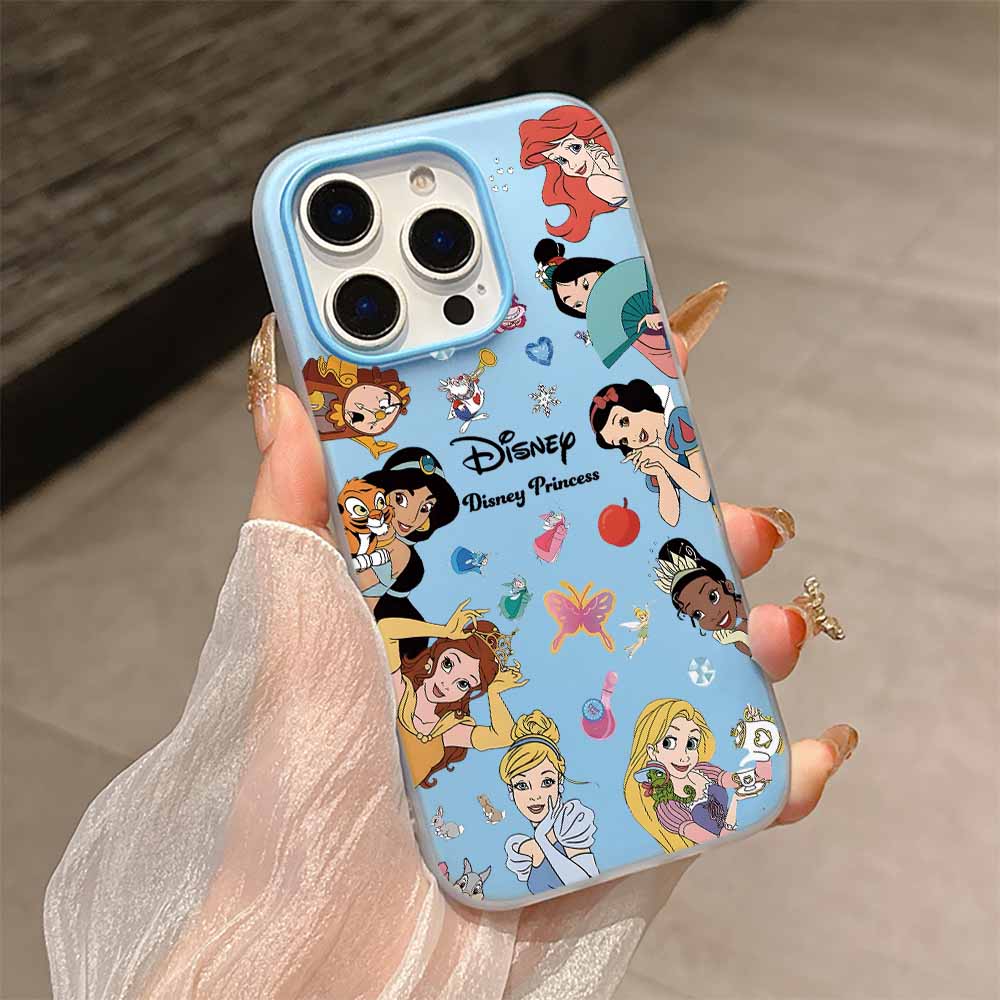 Disney Princess Fashion Phone Case For iPhone 17 AIR 16 15 14 13 12 11 Pro Max Plus Matte Skin Feel Shell Cover